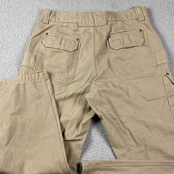 Duluth Trading Co Cargo Heavy Pants Men's 37x32 Tan Utility Workwear Rugged - Picture 10 of 10